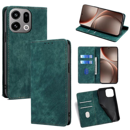 RFID Anti-theft Brush Magnetic Leather Phone Case, For OPPO A6x 4G Global, For OPPO Reno15 5G Global, For OPPO Find X9 5G, For OPPO F31 5G