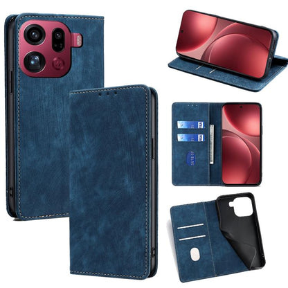 RFID Anti-theft Brush Magnetic Leather Phone Case, For OPPO Find X9 Pro 5G, For OPPO K13 Turbo Pro 5G, For OPPO Reno14 F 5G, For OPPO A5x 5G Global