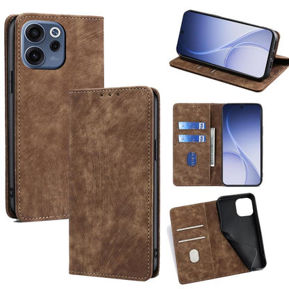 RFID Anti-theft Brush Magnetic Leather Phone Case, For OPPO Find X9s Pro 5G, For OPPO Find X9 Ultra 5G, For OPPO A6s 4G, For OPPO Reno15 F 5G