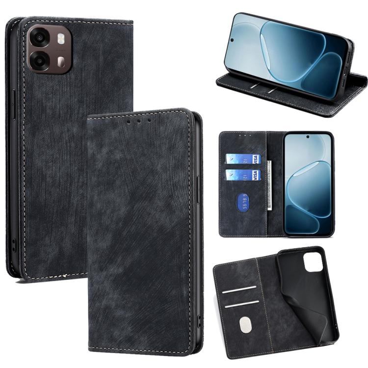 RFID Anti-theft Brush Magnetic Leather Phone Case, For OPPO Find X9s Pro 5G, For OPPO Find X9 Ultra 5G, For OPPO A6s 4G, For OPPO Reno15 F 5G