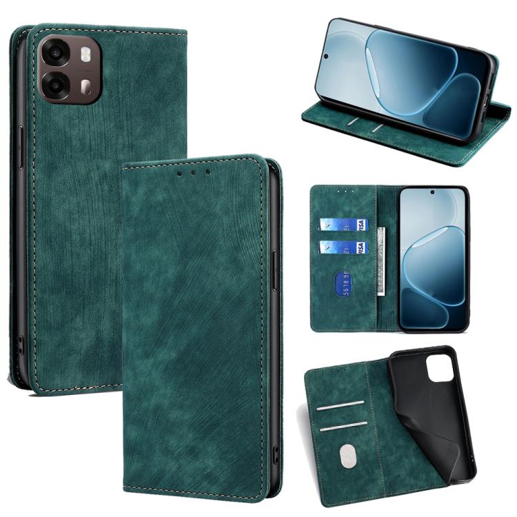 RFID Anti-theft Brush Magnetic Leather Phone Case, For OPPO Find X9s Pro 5G, For OPPO Find X9 Ultra 5G, For OPPO A6s 4G, For OPPO Reno15 F 5G