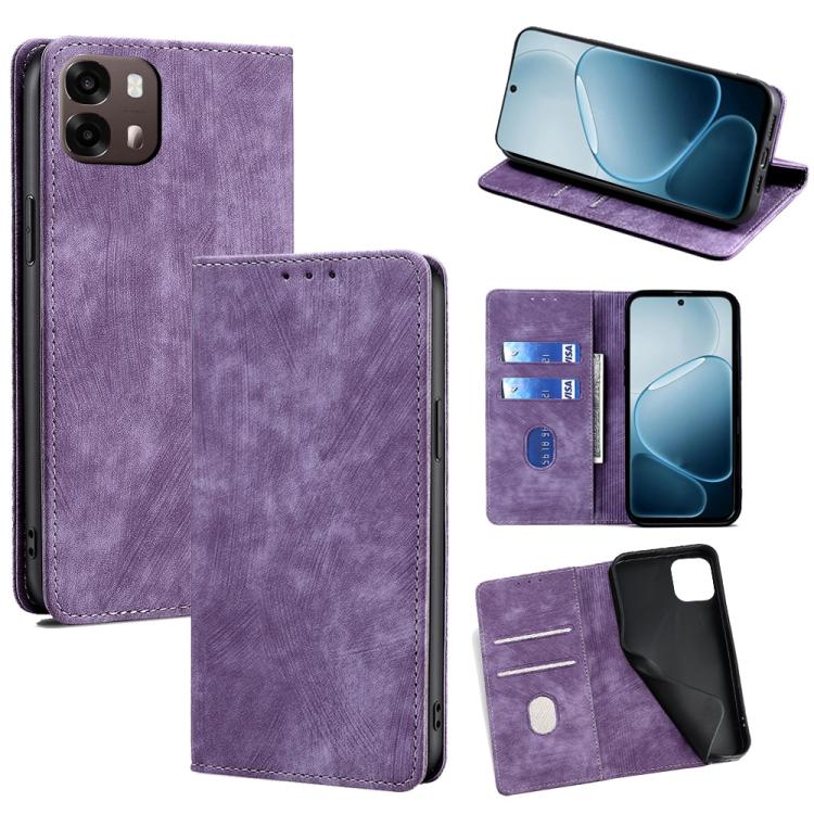 RFID Anti-theft Brush Magnetic Leather Phone Case, For OPPO Find X9s Pro 5G, For OPPO Find X9 Ultra 5G, For OPPO A6s 4G, For OPPO Reno15 F 5G