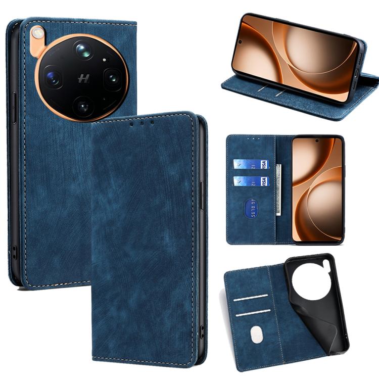 RFID Anti-theft Brush Magnetic Leather Phone Case, For OPPO Find X9s Pro 5G, For OPPO Find X9 Ultra 5G, For OPPO A6s 4G, For OPPO Reno15 F 5G