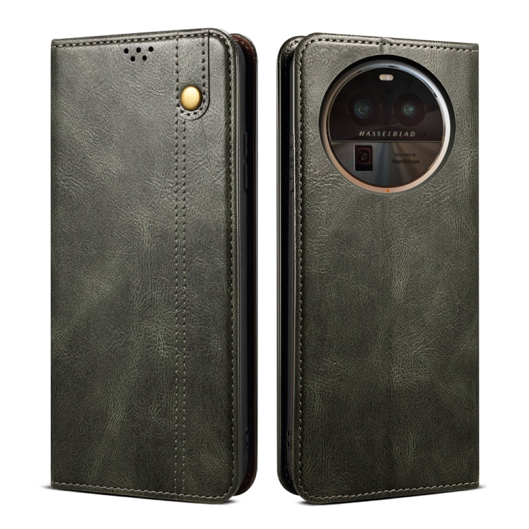 Oil Wax Crazy Horse Texture Leather Phone Case, For OPPO Find X6 Pro, For OPPO Find X6, For  OPPO Find X6