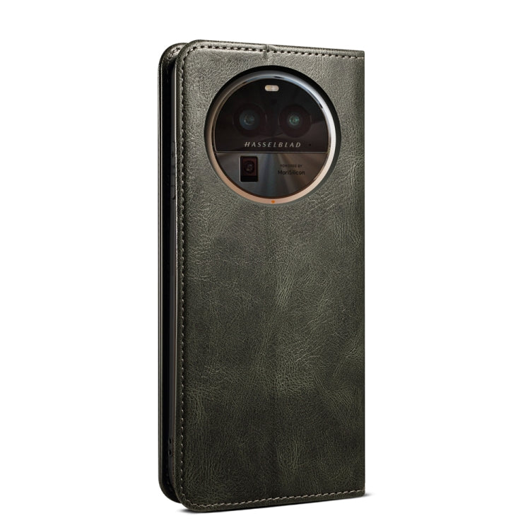 Oil Wax Crazy Horse Texture Leather Phone Case, For OPPO Find X6 Pro, For OPPO Find X6, For  OPPO Find X6