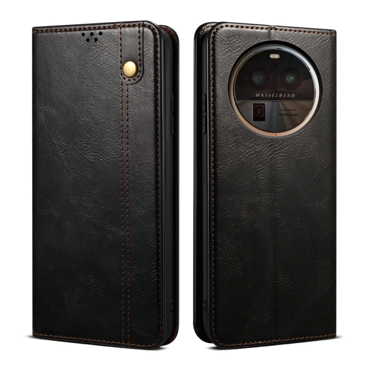 Oil Wax Crazy Horse Texture Leather Phone Case, For OPPO Find X6 Pro, For OPPO Find X6, For  OPPO Find X6