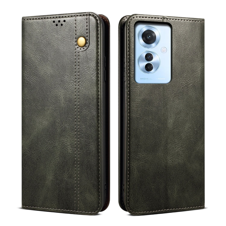 Oil Wax Crazy Horse Texture Leather Phone Case, For OPPO A60, For OPPO A3 Pro 5G, For OPPO A3 Pro 5G Global, For OPPO Reno11 F / F25 Pro, For OPPO Reno10 Global / Reno10 Pro Global, For OPPO Find X8 Pro
