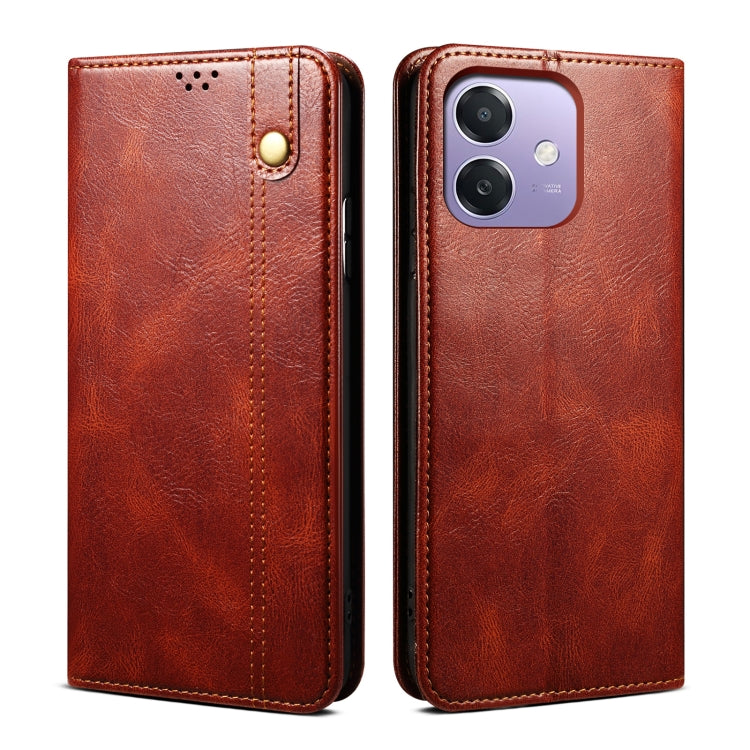 Oil Wax Crazy Horse Texture Leather Phone Case, For OPPO Find X8, For OPPO K12x 5G Global, For OPPO A3X 5G India, For OPPO Reno12 F 5G Global, For OPPO Reno12 Pro 5G Global, For OPPO Reno12 5G Global