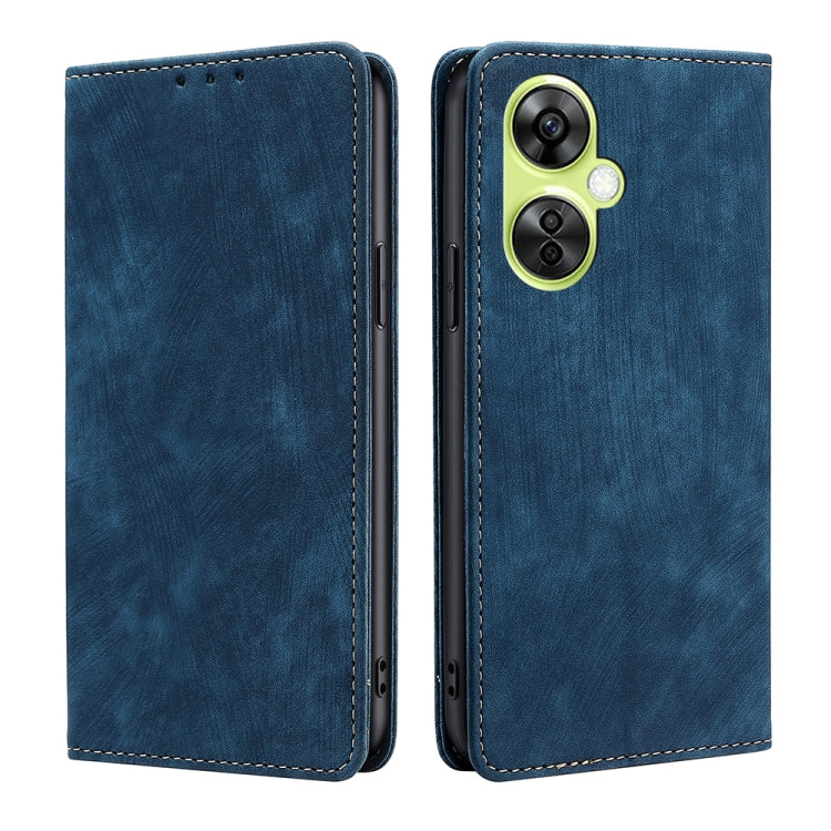 RFID Anti-theft Brush Magnetic Leather Phone Case, For OnePlus Nord CE3 5G, For OnePlus Nord CE 3 Lite 5G