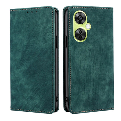 RFID Anti-theft Brush Magnetic Leather Phone Case, For OnePlus Nord CE3 5G, For OnePlus Nord CE 3 Lite 5G