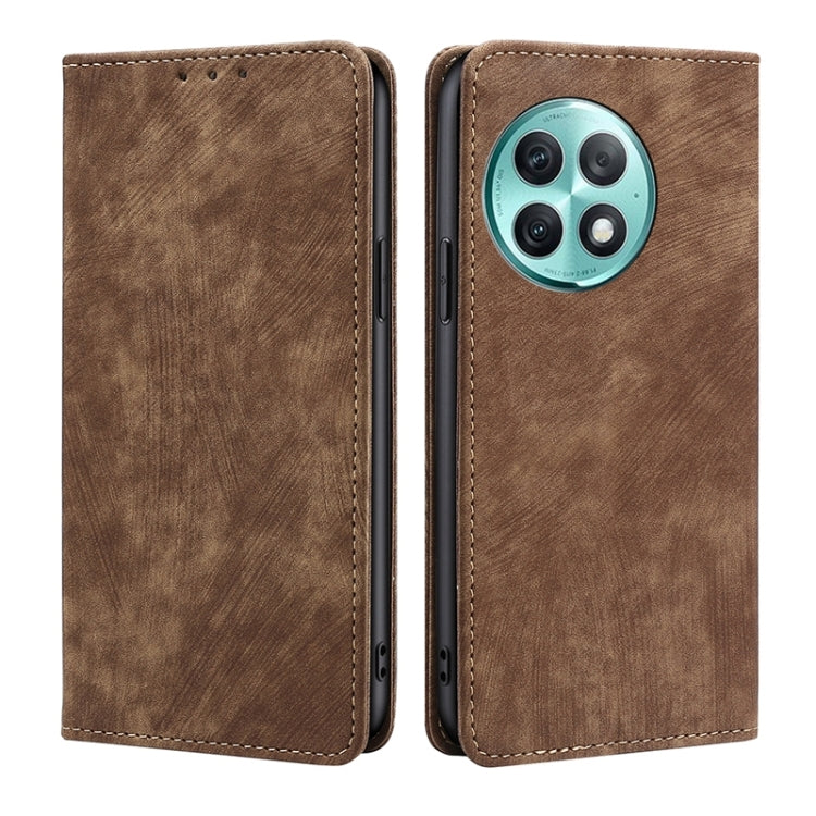 RFID Anti-theft Brush Magnetic Leather Phone Case, For OnePlus Nord CE 4 Lite 5G, For OnePlus Ace 3V 5G, For OnePlus Nord CE4, For OnePlus Ace 2 Pro