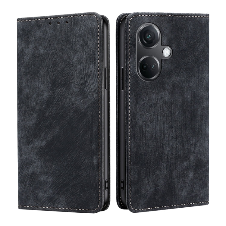 RFID Anti-theft Brush Magnetic Leather Phone Case, For OnePlus Nord CE3 5G, For OnePlus Nord CE 3 Lite 5G