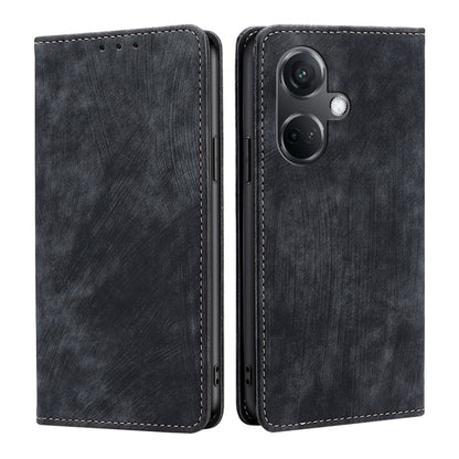 RFID Anti-theft Brush Magnetic Leather Phone Case, For OnePlus Nord CE3 5G, For OnePlus Nord CE 3 Lite 5G