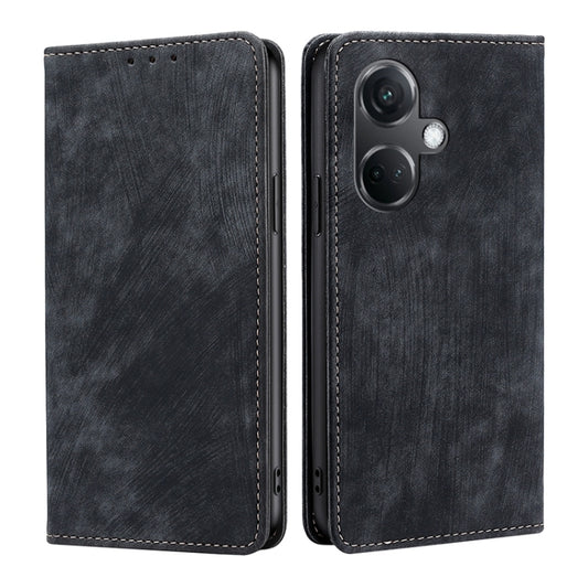 RFID Anti-theft Brush Magnetic Leather Phone Case, For OnePlus Nord CE3 5G, For OnePlus Nord CE 3 Lite 5G