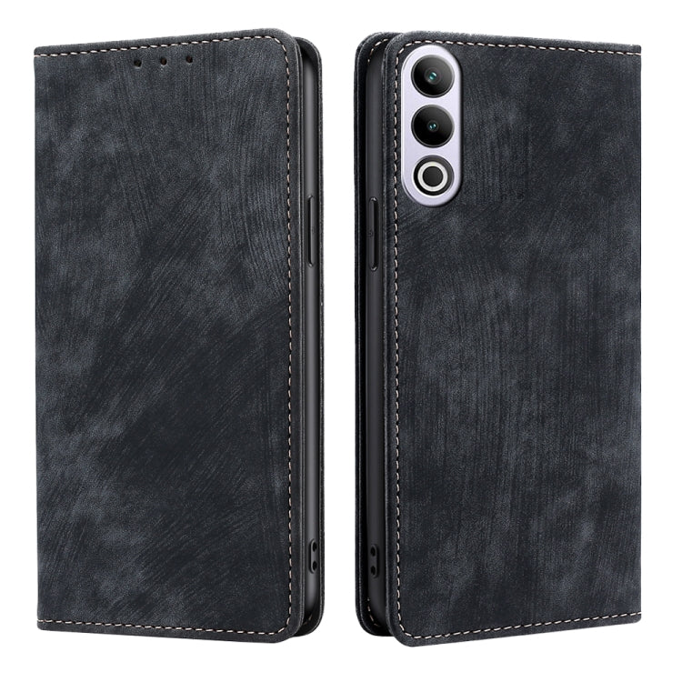 RFID Anti-theft Brush Magnetic Leather Phone Case, For OnePlus Nord CE 4 Lite 5G, For OnePlus Ace 3V 5G, For OnePlus Nord CE4, For OnePlus Ace 2 Pro