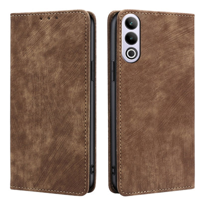 RFID Anti-theft Brush Magnetic Leather Phone Case, For OnePlus Nord CE 4 Lite 5G, For OnePlus Ace 3V 5G, For OnePlus Nord CE4, For OnePlus Ace 2 Pro