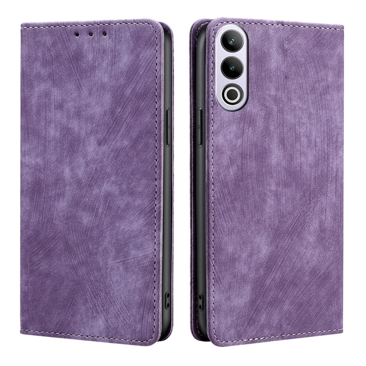 RFID Anti-theft Brush Magnetic Leather Phone Case, For OnePlus Nord CE 4 Lite 5G, For OnePlus Ace 3V 5G, For OnePlus Nord CE4, For OnePlus Ace 2 Pro