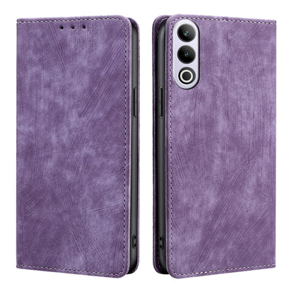 RFID Anti-theft Brush Magnetic Leather Phone Case, For OnePlus Nord CE 4 Lite 5G, For OnePlus Ace 3V 5G, For OnePlus Nord CE4, For OnePlus Ace 2 Pro
