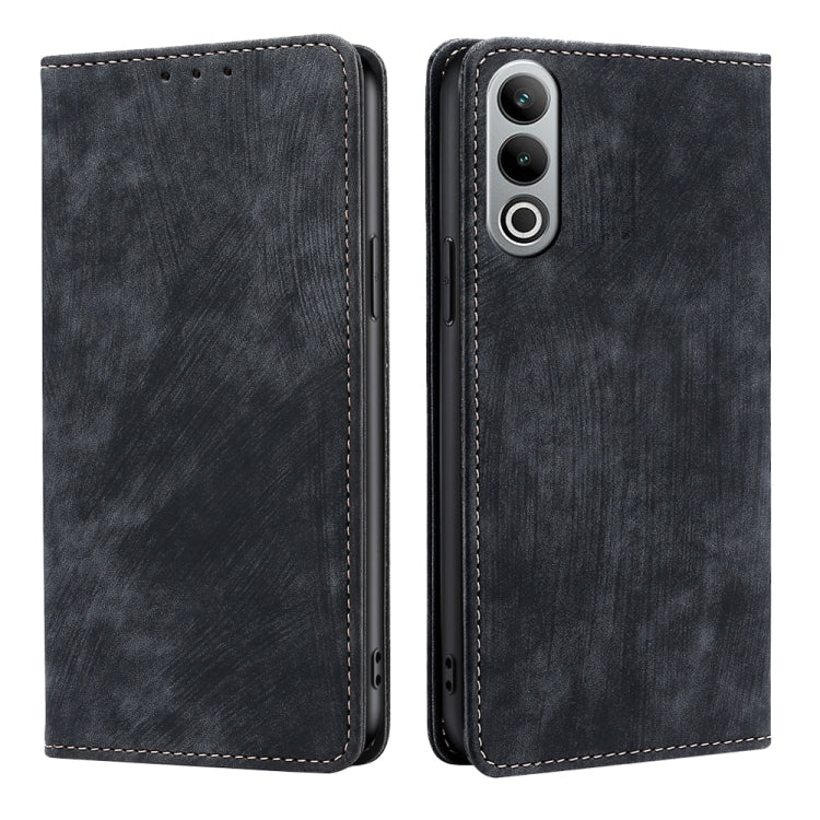 RFID Anti-theft Brush Magnetic Leather Phone Case, For OnePlus Nord CE 4 Lite 5G, For OnePlus Ace 3V 5G, For OnePlus Nord CE4, For OnePlus Ace 2 Pro