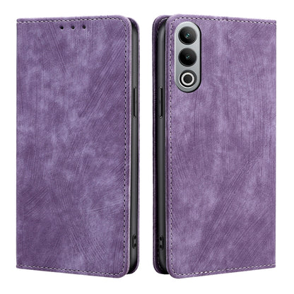RFID Anti-theft Brush Magnetic Leather Phone Case, For OnePlus Nord CE 4 Lite 5G, For OnePlus Ace 3V 5G, For OnePlus Nord CE4, For OnePlus Ace 2 Pro