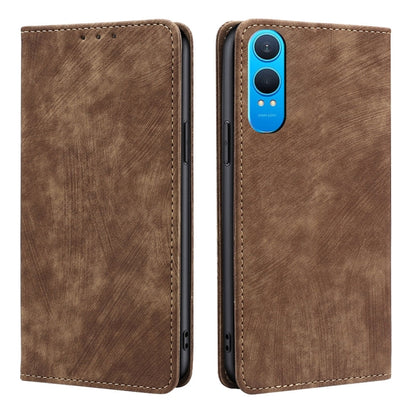 RFID Anti-theft Brush Magnetic Leather Phone Case, For OnePlus Nord CE 4 Lite 5G, For OnePlus Ace 3V 5G, For OnePlus Nord CE4, For OnePlus Ace 2 Pro