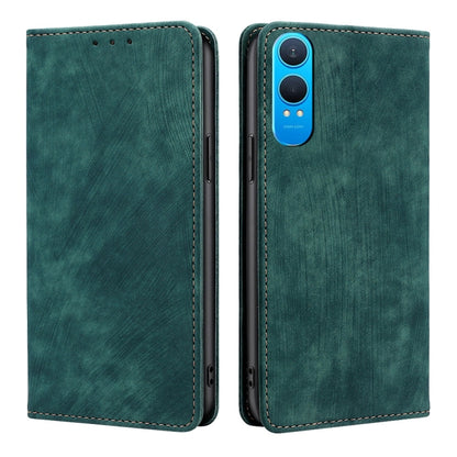 RFID Anti-theft Brush Magnetic Leather Phone Case, For OnePlus Nord CE 4 Lite 5G, For OnePlus Ace 3V 5G, For OnePlus Nord CE4, For OnePlus Ace 2 Pro