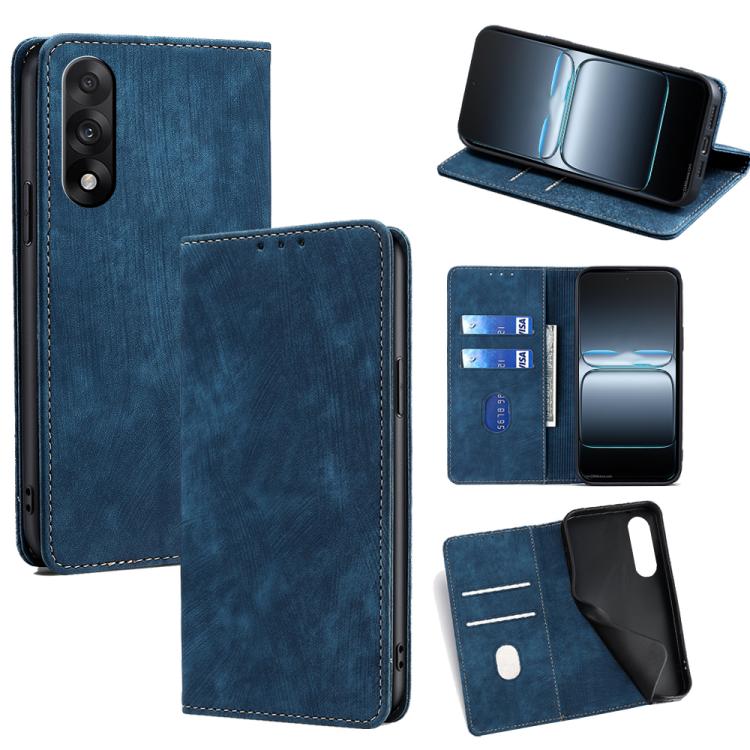 RFID Anti-theft Brush Magnetic Leather Phone Case, For OnePlus Ace 5 Ultra / Nord 5, For OnePlus Ace 5 Racing / Nord CE5, For OnePlus Ace 5 / 5 Pro, For OnePlus Ace 3 Pro 5G