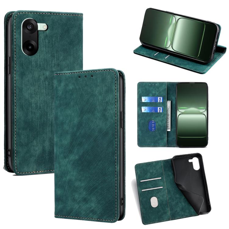 RFID Anti-theft Brush Magnetic Leather Phone Case, For OnePlus Ace 5 Ultra / Nord 5, For OnePlus Ace 5 Racing / Nord CE5, For OnePlus Ace 5 / 5 Pro, For OnePlus Ace 3 Pro 5G