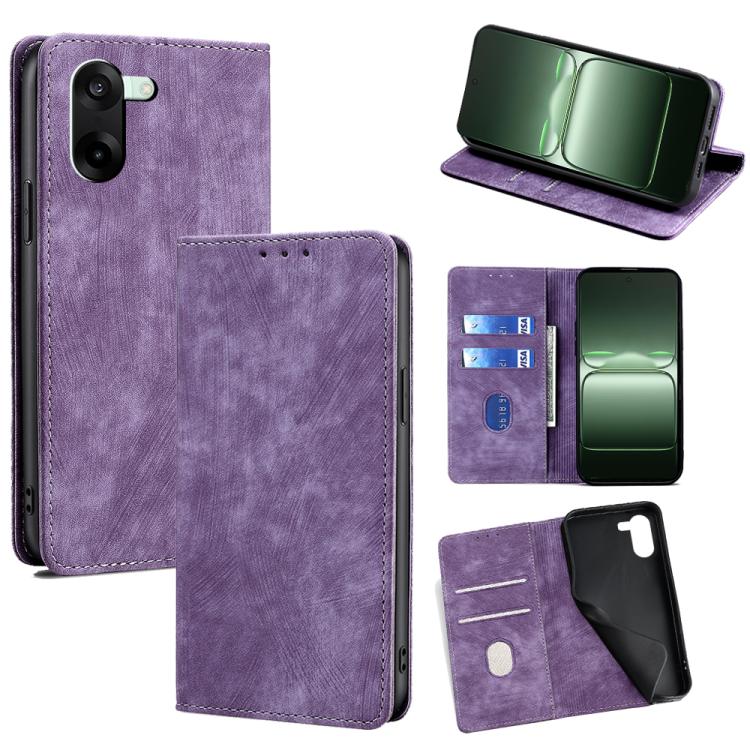 RFID Anti-theft Brush Magnetic Leather Phone Case, For OnePlus Ace 5 Ultra / Nord 5, For OnePlus Ace 5 Racing / Nord CE5, For OnePlus Ace 5 / 5 Pro, For OnePlus Ace 3 Pro 5G
