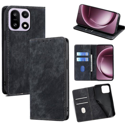 RFID Anti-theft Brush Magnetic Leather Phone Case, For OnePlus 15T 5G, For OnePlus Turbo 6 / 6V, For OnePlus Ace 6, For OnePlus 15 5G