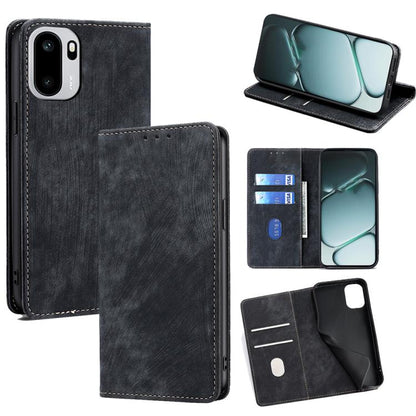RFID Anti-theft Brush Magnetic Leather Phone Case, For OnePlus 15T 5G, For OnePlus Turbo 6 / 6V, For OnePlus Ace 6, For OnePlus 15 5G