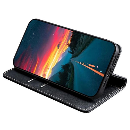 RFID Anti-theft Brush Magnetic Leather Phone Case, For OnePlus 15T 5G, For OnePlus Turbo 6 / 6V, For OnePlus Ace 6, For OnePlus 15 5G