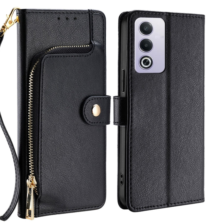 Zipper Bag Leather Phone Case, For OPPO Reno13 F 5G / 4G, For OPPO A3 5G India, For OPPO Reno12 F 5G, For OPPO A3 Pro 5G India, For OPPO Reno12 5G Global, For OPPO A60 4G Global