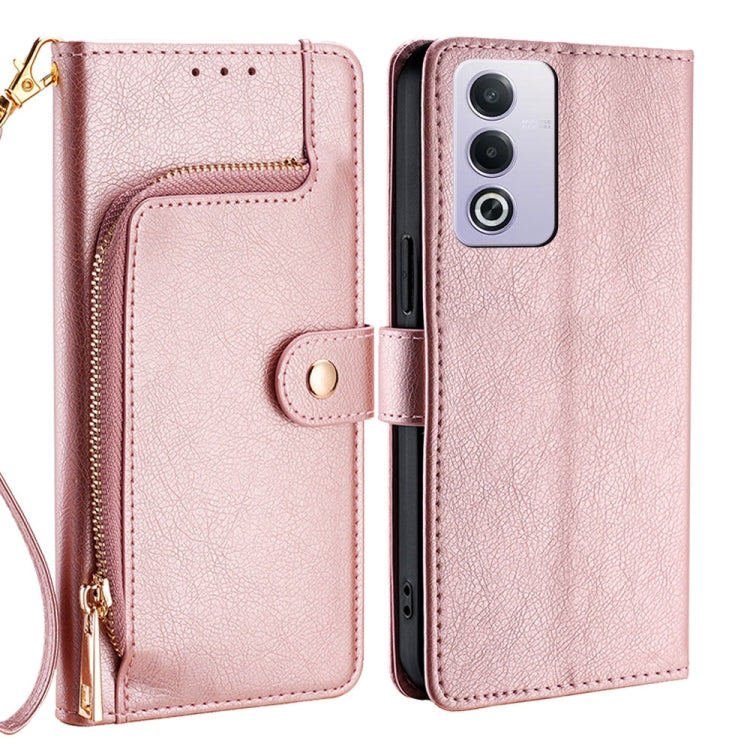 Zipper Bag Leather Phone Case, For OPPO Reno13 F 5G / 4G, For OPPO A3 5G India, For OPPO Reno12 F 5G, For OPPO A3 Pro 5G India, For OPPO Reno12 5G Global, For OPPO A60 4G Global