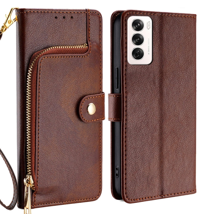 Zipper Bag Leather Phone Case, For OPPO Reno13 F 5G / 4G, For OPPO A3 5G India, For OPPO Reno12 F 5G, For OPPO A3 Pro 5G India, For OPPO Reno12 5G Global, For OPPO A60 4G Global