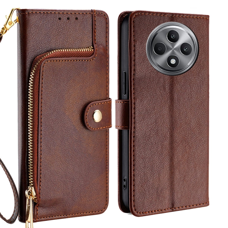 Zipper Bag Leather Phone Case, For OPPO Reno13 F 5G / 4G, For OPPO A3 5G India, For OPPO Reno12 F 5G, For OPPO A3 Pro 5G India, For OPPO Reno12 5G Global, For OPPO A60 4G Global