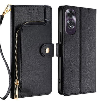 Zipper Bag Leather Phone Case, For OPPO Reno13 F 5G / 4G, For OPPO A3 5G India, For OPPO Reno12 F 5G, For OPPO A3 Pro 5G India, For OPPO Reno12 5G Global, For OPPO A60 4G Global