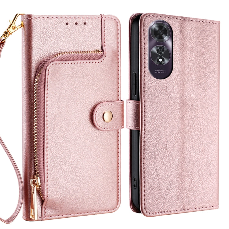 Zipper Bag Leather Phone Case, For OPPO Reno13 F 5G / 4G, For OPPO A3 5G India, For OPPO Reno12 F 5G, For OPPO A3 Pro 5G India, For OPPO Reno12 5G Global, For OPPO A60 4G Global