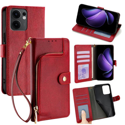 Zipper Bag Leather Phone Case, For OPPO Reno13 F 5G / 4G, For OPPO A3 5G India, For OPPO Reno12 F 5G, For OPPO A3 Pro 5G India, For OPPO Reno12 5G Global, For OPPO A60 4G Global