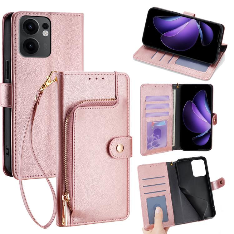 Zipper Bag Leather Phone Case, For OPPO Reno13 F 5G / 4G, For OPPO A3 5G India, For OPPO Reno12 F 5G, For OPPO A3 Pro 5G India, For OPPO Reno12 5G Global, For OPPO A60 4G Global