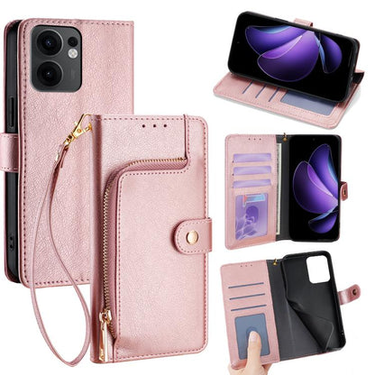 Zipper Bag Leather Phone Case, For OPPO Reno13 F 5G / 4G, For OPPO A3 5G India, For OPPO Reno12 F 5G, For OPPO A3 Pro 5G India, For OPPO Reno12 5G Global, For OPPO A60 4G Global