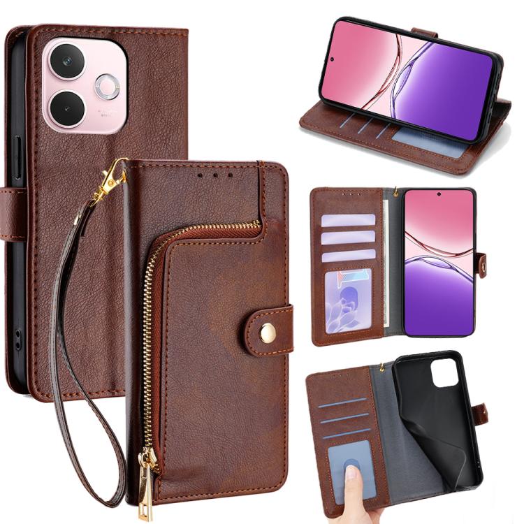 Zipper Bag Leather Phone Case, For OPPO A5 5G 2025 Global, For OPPO Find X8s+ 5G, For OPPO Find X8s 5G, For OPPO Find X8 Ultra 5G, For OPPO F29 5G Global, For OPPO A5 Pro 5G Global