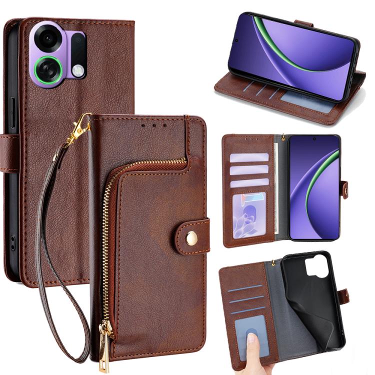 Zipper Bag Leather Phone Case, For OPPO Find X9 5G, For OPPO F31 5G, For OPPO Find X9 Pro 5G, For OPPO K13 Turbo Pro 5G, For OPPO Reno14 F 5G, For OPPO A5x 5G Global