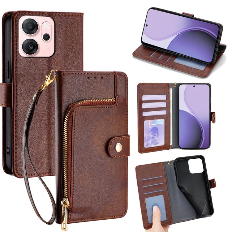 Zipper Bag Leather Phone Case, For OPPO Find X9 5G, For OPPO F31 5G, For OPPO Find X9 Pro 5G, For OPPO K13 Turbo Pro 5G, For OPPO Reno14 F 5G, For OPPO A5x 5G Global