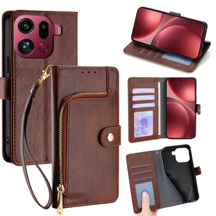 Zipper Bag Leather Phone Case, For OPPO Find X9 5G, For OPPO F31 5G, For OPPO Find X9 Pro 5G, For OPPO K13 Turbo Pro 5G, For OPPO Reno14 F 5G, For OPPO A5x 5G Global