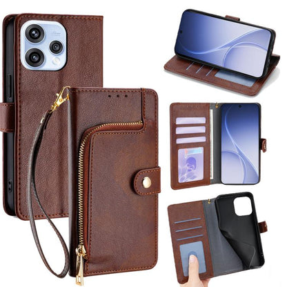Zipper Bag Leather Phone Case, For OPPO Find X9s Pro 5G, For OPPO Find X9 Ultra 5G, For OPPO A6s 4G, For OPPO Reno15 F 5G, For OPPO A6x 4G Global, For OPPO Reno15 5G Global