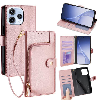 Zipper Bag Leather Phone Case, For OPPO Find X9s Pro 5G, For OPPO Find X9 Ultra 5G, For OPPO A6s 4G, For OPPO Reno15 F 5G, For OPPO A6x 4G Global, For OPPO Reno15 5G Global