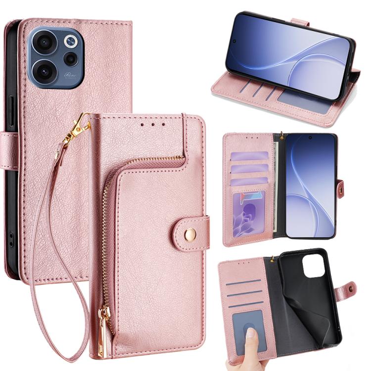 Zipper Bag Leather Phone Case, For OPPO Find X9s Pro 5G, For OPPO Find X9 Ultra 5G, For OPPO A6s 4G, For OPPO Reno15 F 5G, For OPPO A6x 4G Global, For OPPO Reno15 5G Global
