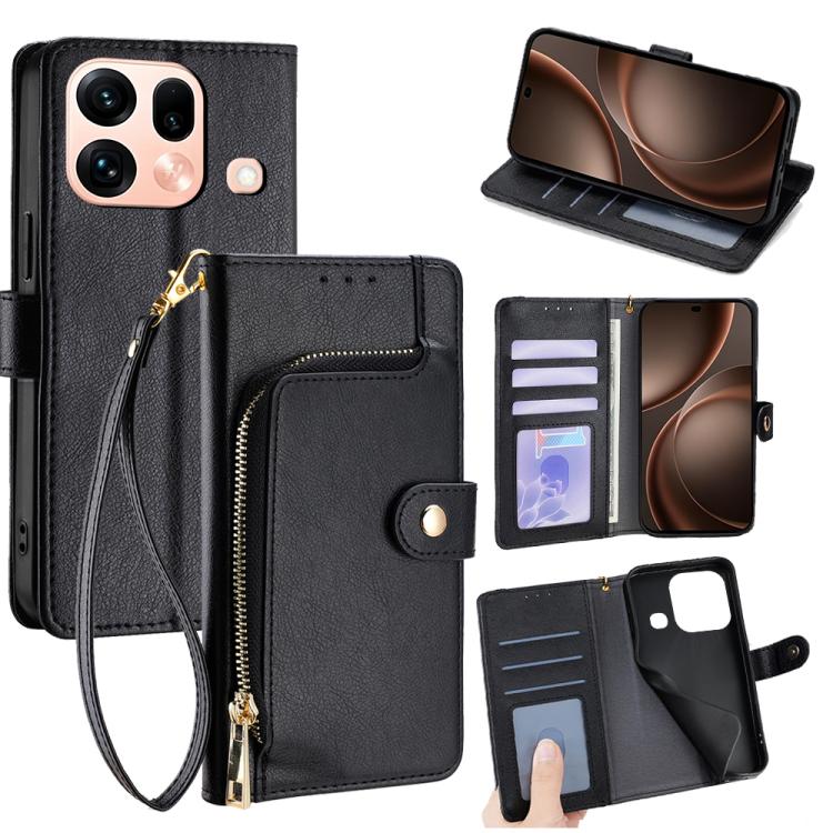 Zipper Bag Leather Phone Case, For OPPO Find X9s Pro 5G, For OPPO Find X9 Ultra 5G, For OPPO A6s 4G, For OPPO Reno15 F 5G, For OPPO A6x 4G Global, For OPPO Reno15 5G Global