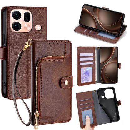 Zipper Bag Leather Phone Case, For OPPO Find X9s Pro 5G, For OPPO Find X9 Ultra 5G, For OPPO A6s 4G, For OPPO Reno15 F 5G, For OPPO A6x 4G Global, For OPPO Reno15 5G Global